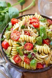 Healthy Chicken Pasta Salad Recipe With Avocado Chicken Pasta Salad Recipe Healthy Chicken Pasta Avocado Pasta Salad Healthy Meal Prep
