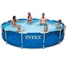 Intex 28201eh 10ft X 30in Metal Frame Round 4 Person Outdoor Above Ground Swimming Pool With Filter Pump And Pool Maintenance Kit Best Above Ground Pool Above Ground Swimming Pools Intex