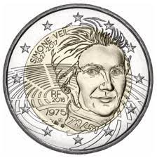 Retrouvez sur yvert.com, les pièces de 2€ commémorative de france et de chaque pays de la zone euro des origines à nos jours. 2 Euros Commemorative 2018 France Simone Veil Piece De Monnaie Piece De Monnaie Ancienne Monnaie Ancienne