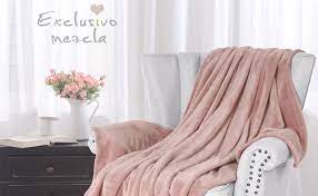 Our selection includes electric blankets, sherpa, throw blankets, weighted blankets & more. Amazon Com Exclusivo Mezcla Luxury Flannel Velvet Plush Throw Blanket 50 X 60 Pink Home Kitchen
