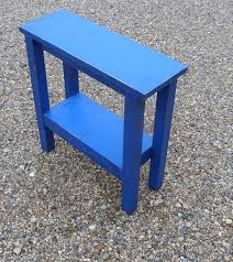 Modern Narrow End Table End Table Console Table Night Stand Table With Shelf Shabby Distressed Cobalt Narrow Side Table Entryway Console Table End Tables