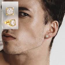 Sale expensive earrings for guys Hot Sale RARE PRINCE by CARAT SUTRA  Princess Cut Diamond Stud