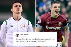Mick mccarthy's squad has suffered a huge blow as the saga finally reached an end. Declan Rice Faces Sick Death Jibes And Branded Judas As Furious Fans Remind Him Of Time He Kissed Republic Of Ireland Badge Wstale Com