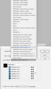 solved missing pantone coated and uncoated colors in inde
