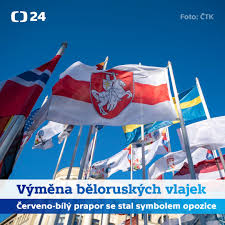 Původní státní vlajka české republiky byla složena ze dvou stejně širokých pruhů, spodního červeného a vrchního bílého, při poměru šířky vlajky k délce 2:3 (zákon č. Ct24 Diplomaticka Roztrzka Kvuli Vlajce Belorusko Facebook