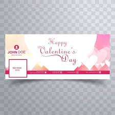 Couverture Facebook Abstraite De La Saint Valentin In 2020 Facebook Cover Design Business Cards Collection Facebook Cover Template