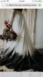 Dip Dyed In Black Ink Dye Wedding Dress Dip Dye Wedding Dress Black Wedding Dresses