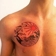 His 1st Tattoo In Japan From France Tatouage Tattoo Tattootokyo Harajuku Irezumi Laperranegratattoo Tattoojapan Small Japanese Tattoo Japanese Tattoo Japanese Sun Tattoo