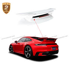 This extremely green 992 gts tester caught our eye immediately, especially since porsche mailed it in on the camouflage today. Frp Rear Spoiler For Porsche 911 992 2012 2015 Rear Wing Ac Style Auto Car Spoilers Wings Aliexpress