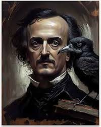 Amazon.com: Edgar Allan Poe and the Raven Portrait Poster