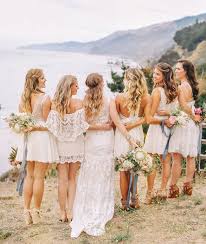Intimate Bohemian Big Sur Wedding Lisa Ben Green Wedding Shoes Bridesmaid Dresses Boho White Bridesmaid Dresses White Bridesmaid