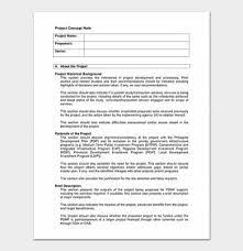 The main purpose of the concept paper (cp) is to define customer value and the key product and project definitions needed to start a new project. Concept Document Template