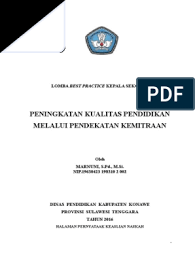 Best practices bagikan ke whatsapp contoh best practice kepala sekolah minggu 29 maret 2015 085516 wib. Contoh Makalah Best Practice Dikdasmen