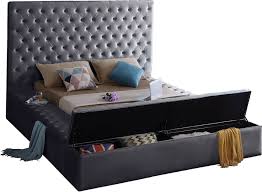Not available for pickup and same day delivery. Melissa Velvet Grey Queen Bed 631 Only 1 399 00 Houston Furniture Store Where Low Prices Live