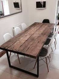 Reclaimed Industrial Chic 6 8 Seater Dining Table Bar Cafe Restaurant Furniture Steel Solid Wood Metal Made To Measure 242 Metal Dining Table 8 Seater Dining Table Restaurant Furniture