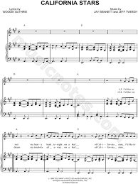 Bjork It S Oh So Quiet Lyrics Wilco California Stars Sheet Music In A Major Transposable Download Print Sheet Music Music Piano Music