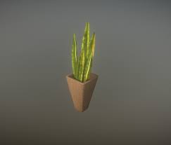 Houseplant With Basket Game Ready And Low Poly 3d Model In 2020 3d Model Low Poly 3d Models Low Poly 3d