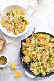 Add onion, salt and pepper. Creamy Asparagus Salmon Pasta Recipe Foodiecrush Com