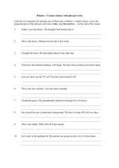 It is also called adjective clause because it defines a noun. Englisch Arbeitsmaterialien Relative Clauses 4teachers De