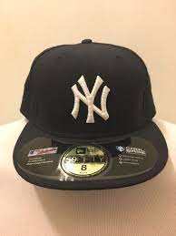 New York Yankees Fitted Hat 8 New Era Cool Base 5950 With Stickers New Old Stock Ebay Yankees Fitted Hat Yankee Fitted Fitted Hats