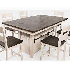 White dining table,modern tulip dining room table with round mdf table top,end table leisure coffee table kitchen table small office table for 2 or 4 person,waterproof,easy assembly,31.5 w,29.5 h. Madison County Adjustable Height Dining Table Vintage White Jofran Furniture 3 Reviews Furniture Cart