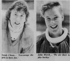 The Record, January 12, 1990, MUILYS Sandy Chute... 'Encourage the the  girls to have fun.' Julia Morch... 'We are there to play hockey.'