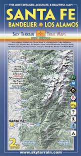 Santa Fe Bandelier Los Alamos Trail Map 2nd Edition Sky