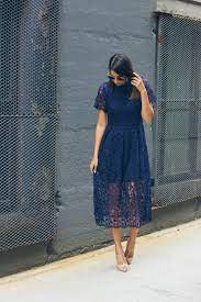 Lovely Lace Lowstoluxe Navy Lace Midi Dress Navy Lace Dress Fall Wedding Guest Dress