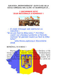 Semnificatia zilei de 1 decembrie. Doc 0 Romaniate Iubesc Ionutz Gabriel Academia Edu