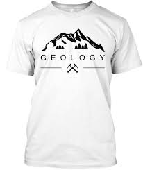 Geology White T Shirt Front Geologi Kemeja Kaos
