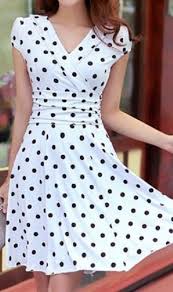 Black And White Polka Dot Summer Dress Fun And Flirty Polka Dots Stylish Women S V Neck Black And White Polka Dot Short Sleeve Dress Fun Flirty B Dress Patterns Free Dress Patterns Dress Pattern
