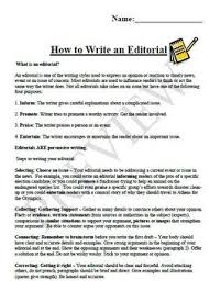 How To Write An Editorial Editorial Writing Editorial Writing Examples Teaching Kids To Write