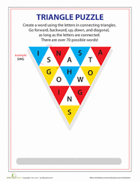 Word Pyramid Worksheet Education Com Make Words With Letters Jumbled Words Word Activities