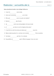 Free online tutorial focusing on modal verbs and modal like expressions with interactive modal verb exercises. Modalverben Modal Verbs Lingolia Shop