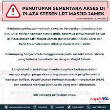Masjid jamek lrt station is a rapid transit station in kuala lumpur, malaysia. Masjid Jamek Lrt Station Entrance Next To Emco Area Temporarily Sealed Off News Rojak Daily