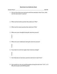 In a job interview, you should talk about your education, working experience, career goals, skills and abilities. Job Search And Interview Reflection Worksheets For High School Tpt