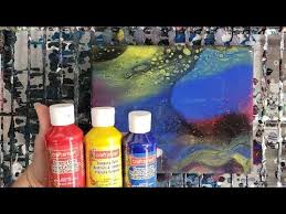 Acrylic Pouring With Tempera Paints Youtube Pouring Painting Tempera Tempera Paint Projects