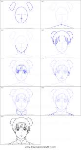 How To Draw Tenten From Naruto Printable Drawing Sheet By Drawingtutorials101 Tutoriais De Desenho Tutoriais De Desenho A Lapis Tutoriais De Desenho De Rostos