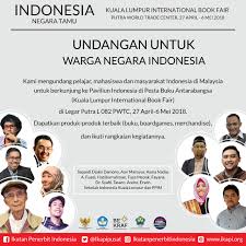 Savesave lawatan ke pesta buku antarabangsa pwtc for later. Indonesia Jadi Negara Tamu Di Pameran Buku Internasional Kuala Lumpur 2018 Panjimas