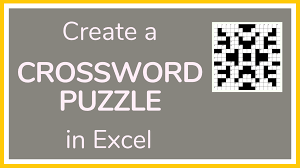 It starts with this blank puzzle. Create A Crossword Puzzle In Excel With Video Tutorial