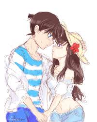 Shinichi and ran have a stupid argument and ran waits for an apology text from shinichi. Summer Art Fanart With Shinichi And Ran Detective Conan Magic Kaito Amino
