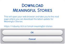 These other mods of mine have their effects included in this one, and should be uninstalled before installing meaningful stories. V1 1 0 0 Thank You To Eg S Support Team Meaningful Stories For The Sims 4 By Roburky