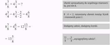 Dodawanie ułamków o różnych mianownikach. Dodawanie Ulamkow O Roznych Mianownikach Matematyka Opracowania Pl