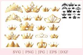 Download 20 Gold Crown Princess Tiara Pack Graphic By Crazycutdesigns Creative Fabrica