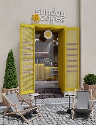 Coffee Shops Sunday Coffee On Behance Desain Interior Desain Desain Restoran