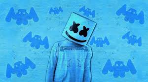 Marshmello Dj Art Blue Wallpaper Hd Wallpaper Iphone Blue Background Wallpapers Wallpaper