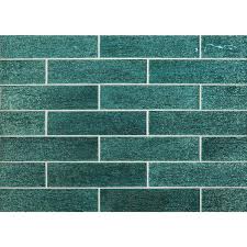 Iridescent glass mosaic subway tiles for kitchen backsplash, bathroom, shower, and swimming pool. Msi Anacapri Shimmering 12 In X 3 In X 8 Mm Glass Green Iridescent Subway Tile 0 25 Sq Ft Gl T Ana312 The Home Depot