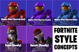 New fortnite season 5 chapter 2 the game awards announcement of master chief skin from halo coming into fortnite item shop live! Fortnite Style Concepts New Batch Of Styles Will Come Out Next Saturday Fortnitebr