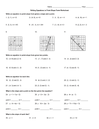 Slope of the line from the equation gain the knowledge of finding the slope from an equation with these printable worksheets. Point Slope Form Worksheet Fill Online Printable Fillable Blank Pdffiller