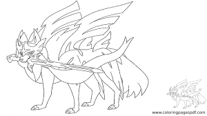 As the pokémon takes aim, it uses the crest on its head to gauge wind and temperature. Coloring Page Of Legendary Pokemon Zacian